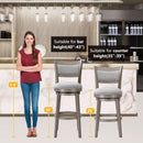 High Back Swivel Bar Stools Set of Two