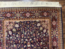 Indo Kashmiri Rug 3x5, Navy Blue, Very Fine 400 KPSI, Pair A
