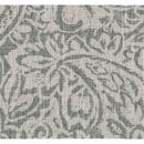 Gray Floral Storage Ottoman Large Round For Living Room