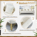 Two Piece Living Room Sofa Set White Teddy Boucle With Loveseat And Three Seater Deep Seat Cushioned Upholstered Sofa