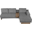 114" L-shaped Sofa Sectional Sofa with Two USB Ports and Two Power Sockets, a Storage Drawer and a Reversible Chaise Lounge for Living Room, Grey