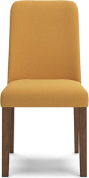 Lyncott Upholstered Dining Chair Yellow And Brown Foam Cushion