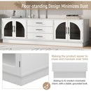 U-Can 68.9'' Modern Minimalist TV Stand for TVs up to 75 Inches, Entertainment Center Media Console Cabinet with Adjustable Shelves for Living room