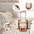 Hardshell Luggage Sets 3 Piece Carry-on Suitcase Double Spinner Wheels with TSA Lock for Men Women, White (20in)