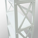 Montego 3 Shelf Bookcase White Modern X Design Storage