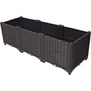 Deep Raised Garden Bed Plastic Planter Boxes for Vegetables Flowers Herbs and Succulents,Self-Watering Planter Box Raised Bed to Grow Flowers, Herbs & Vegetables, 47.2" L X 15.7" D X 14.7" H