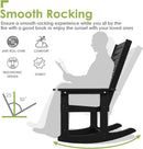 Oversized Outdoor Rocking Chairs Set of Two Black