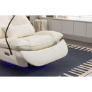 270 Swivel Glider Recliner Chair, Power Recliner Rocking Chair, USB Port Charge for Nursery Chair with Atmosphere Lamp for Living Room Bedroom Apartment