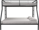 Dusty Metal Bunk Bed Frame Twin Over Full Black Finish