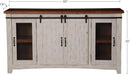 65 Inch Solid Wood TV Stand With Ample Storage Cabinet