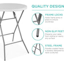 Bar Height Folding Table Indoor Outdoor Patio Table