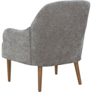 Chenille Armchair, Modern Style Accent Chair with Wood Legs, Comfy Design for Living Room, Bedroom, Office, Gray