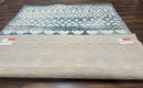 Modern Rug 8x10, Abstract Rug, Oat and Blue, Raised Pattern, Modway Rug Collection