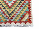 Small Kilim Rug 2x3 Colorful Turkish Kilim Accent Rug New Flatweave Wool Kilim Chobi Kilim Diamond Zigzag Playroom Rug