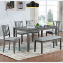 Kitchen Dining Set, Rectangular Dining Table With Upholstered Chairs