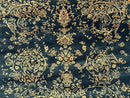 Area Rug 8x10 High Quality Handmade Oriental Carpet, Modern Contemporary Rug, Rug for Living Room, Wool Rug, Blue and Gold, Pakistani Rug