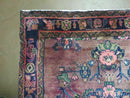 3 x 7 Antique Persian Hamadan Nahavand Rug, Tribal Runner Rug , Handmade Oriental Wool Rug, Vegetable Dyed, Purple-Red & Dark Blue, 3x7 Rug