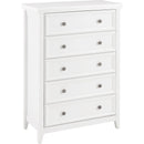 Modern 5 Drawers Dresser 5 Drawers Cabinet,Chest of Drawers Closet Organizers and Storage Clothes Storage Drawers Cabinet for Living Room, Farmhouse Dresser Organizer WHITE