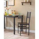 Dining Table Set for 4,Kitchen Table with 2 Benches,Wood Tabletop and Metal Frame,Breakfast Table Set for Small Space,Apartment,Dining Room, Home Office