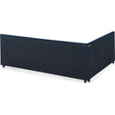Queen Size Upholstered Tufted Bed Frame, Sofa Bed Frame with Comfortable Backrest and Armrests, Queen Size Bed for Bedroom, Living Room,Velvet, DARK BLUE(85.5''*64.5''*30.5'')