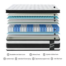 Oeko-Tex Breathable Cool Cover Twin XL 12 Inch  Memory Foam Individual Pocket Spring Hybrid Mattress