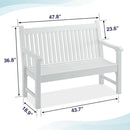 Two Person Weatherproof Poly Lumber Outdoor Bench Seating
