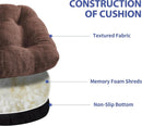 Tufted Memory Foam Dining Chair Cushions Set Of 4 Brown