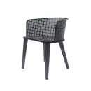 Milan Outdoor Dining Chair Set of 2 Black Iron Elegant Design 22.25' x 21.50' x 28.25'