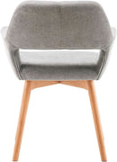 Mid Century Modern Upholstered Accent Chair Gray No Wheels