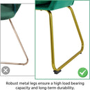 Flower Velvet Vanity Chair Green Upholstery With Gold Legs