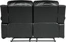 62.5 Inch Black Wall Hugger Recliner Loveseat Modern