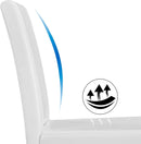 Dining Chair Set Of 4 White Faux Leather Parson Chairs