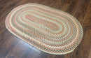 Braided American Oval Rug 3x5, Multicolor, Hand Braided