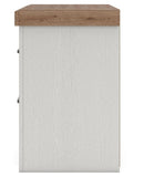 Savonport - Two Drawer Night Stand - White / Brown