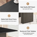 Dining Table 78 Inch Black Rectangular Farmhouse Kitchen