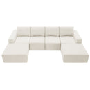 Luxury Cloud Chenille Modular U Shaped Sectional Sofa with Ottomans, Deep Seat, No Assembly Required, 3 Colors, 110*72'