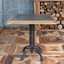 Lovecup Farmhouse Zinc Top Square Cafe Table L237