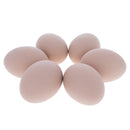 Set of 6 Brown Ceramic Chicken Eggs 2.3 Inches