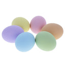 6 Miniature Pastel Ceramic Eggs 1.27 Inches