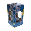 Diamonds on Square Glass Egg Ornament 4 Inches