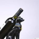 Egyptian cat black & gold wine bottle holder dining room decor
