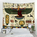 Egyptian egypt tapestry wall hanging maroon & green bedroom art