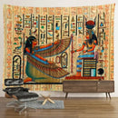 Egyptian mandala tapestry wall hanging blue & gold bedroom decor
