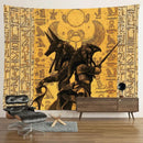 Egyptian mandala tapestry wall hanging blue & gold bedroom decor