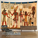 Egyptian mandala tapestry wall hanging blue & gold bedroom decor