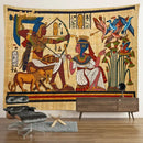 Egyptian mandala tapestry wall hanging blue & gold bedroom decor