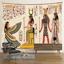 Egyptian mandala tapestry wall hanging blue & gold bedroom decor