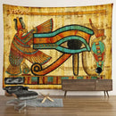 Egyptian mandala tapestry wall hanging blue & gold bedroom decor