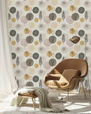 Fashionable Beige Abstract Pattern Wallpaper Fashionable