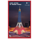 Paris Eiffel Tower Model Kit - Wooden Laser-Cut 3D Puzzle (94 Pcs)